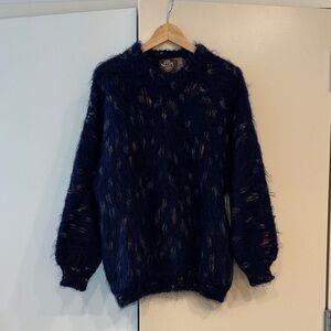 Vintage Mohair Wool Sweater, Made in Scotland size L, Nethy Products